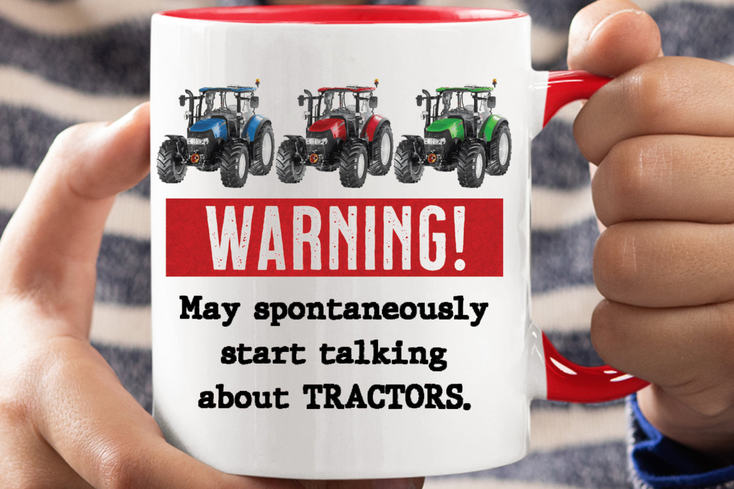 Warning Tractors - Novelty Gift Mug