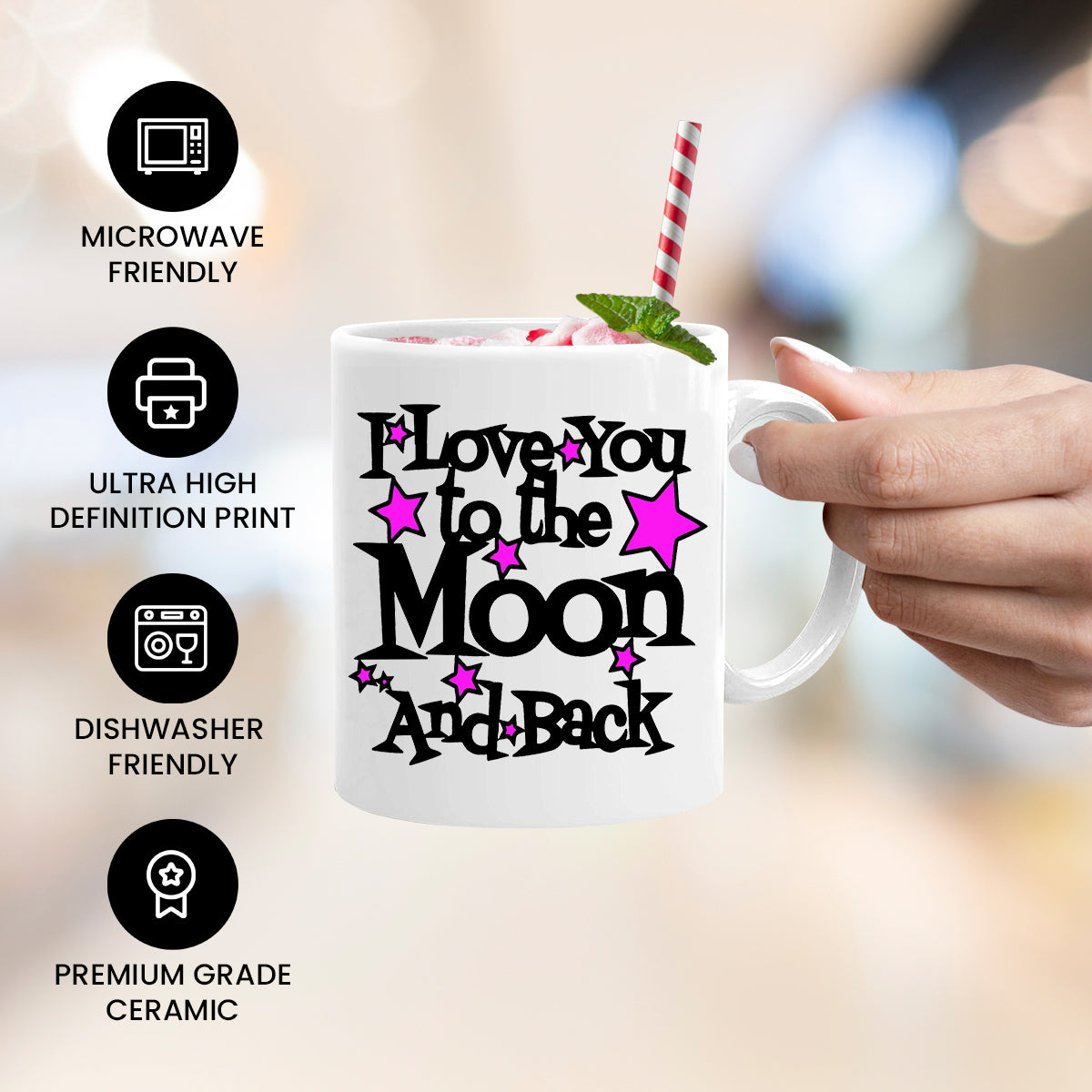 I Love You to the Moon and Back Mug | Romantic Valentine’s Gift