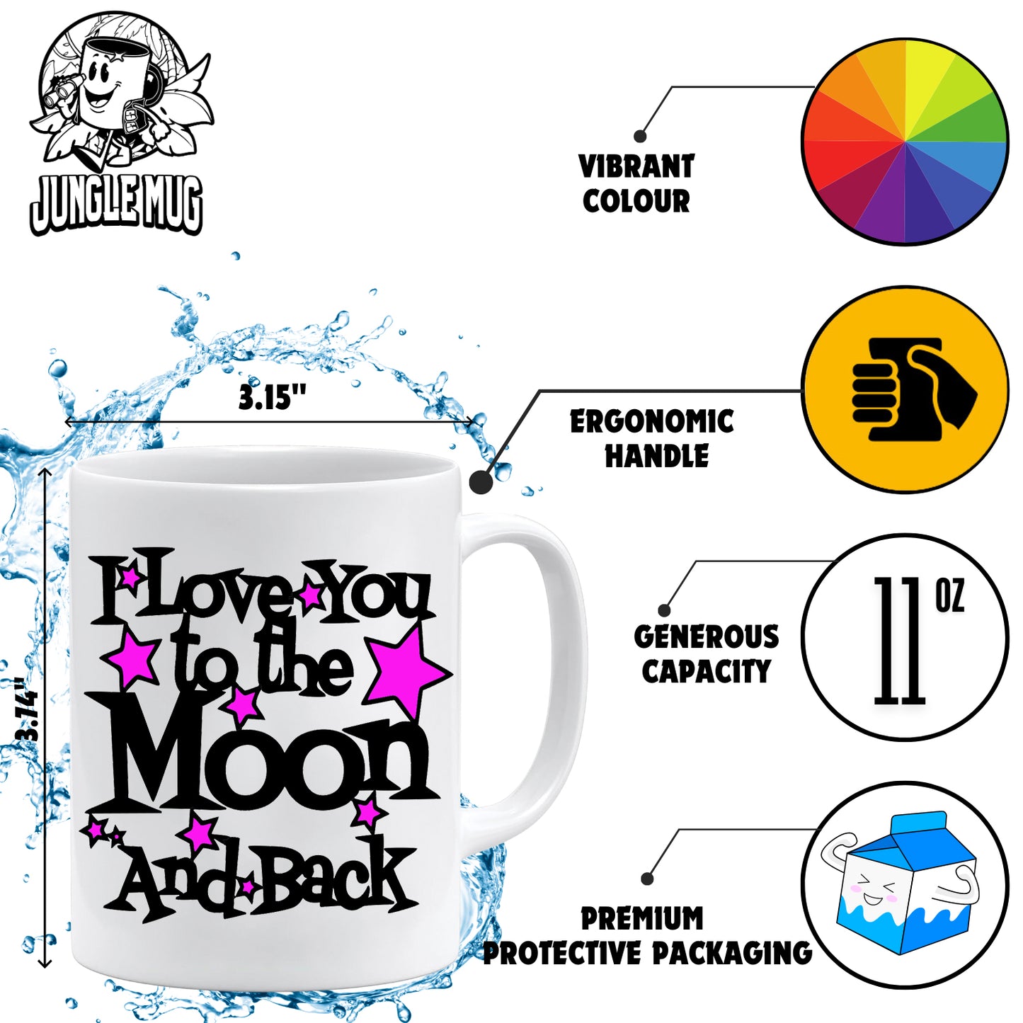 I Love You to the Moon and Back Mug | Romantic Valentine’s Gift