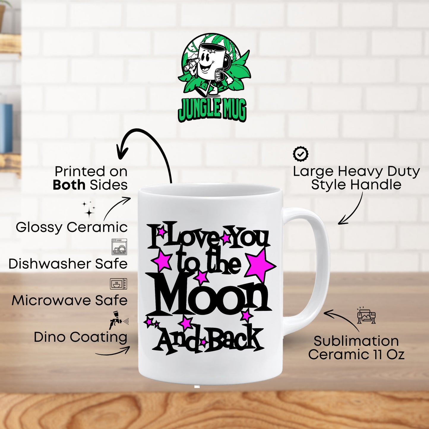 I Love You to the Moon and Back Mug | Romantic Valentine’s Gift