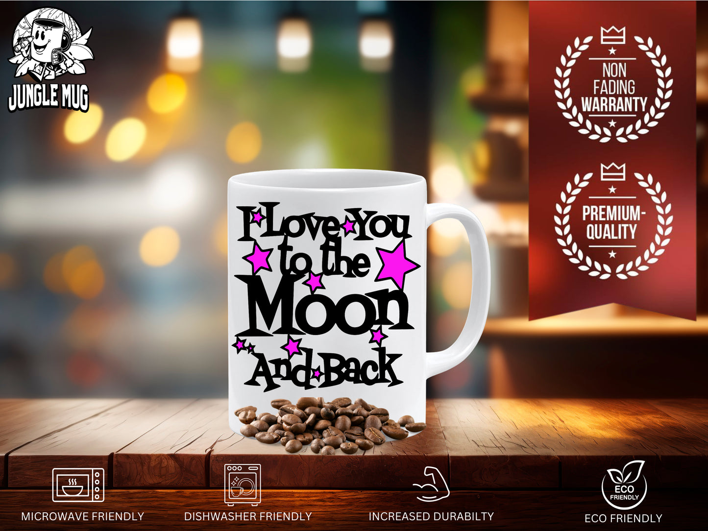I Love You to the Moon and Back Mug | Romantic Valentine’s Gift