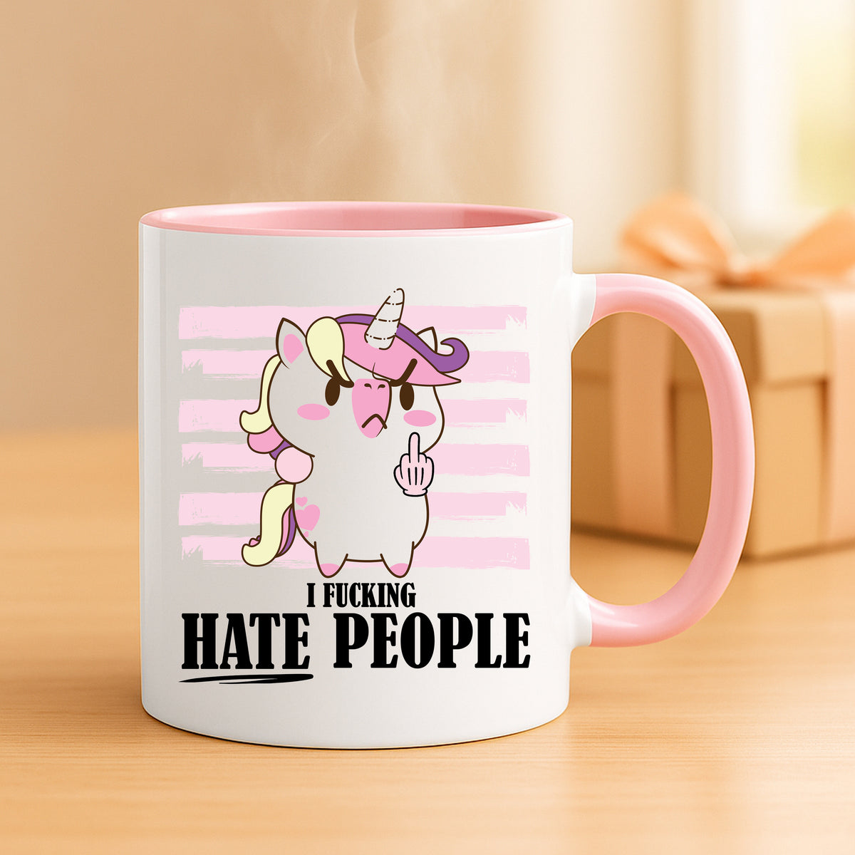 Funny Unicorn Mug | I Hate People | Rude Sarcastic Gift