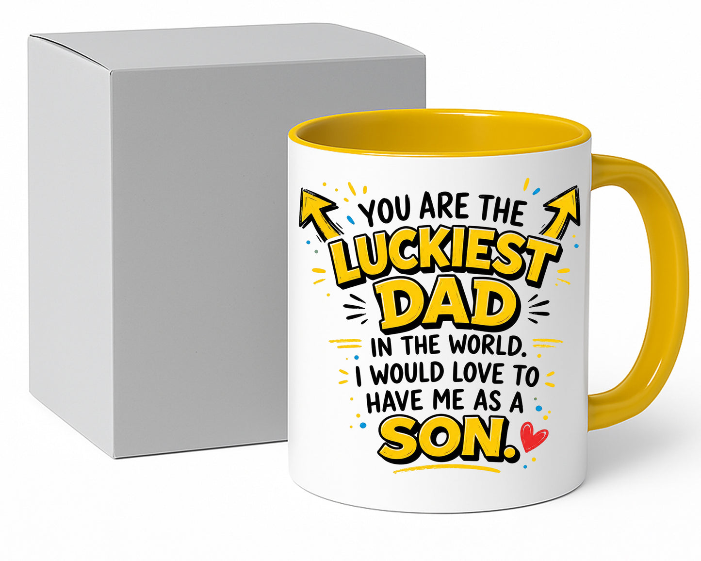 Funny Dad Mug | Luckiest Dad In The World Mug | Son Gift For Dad | Father's Day Present