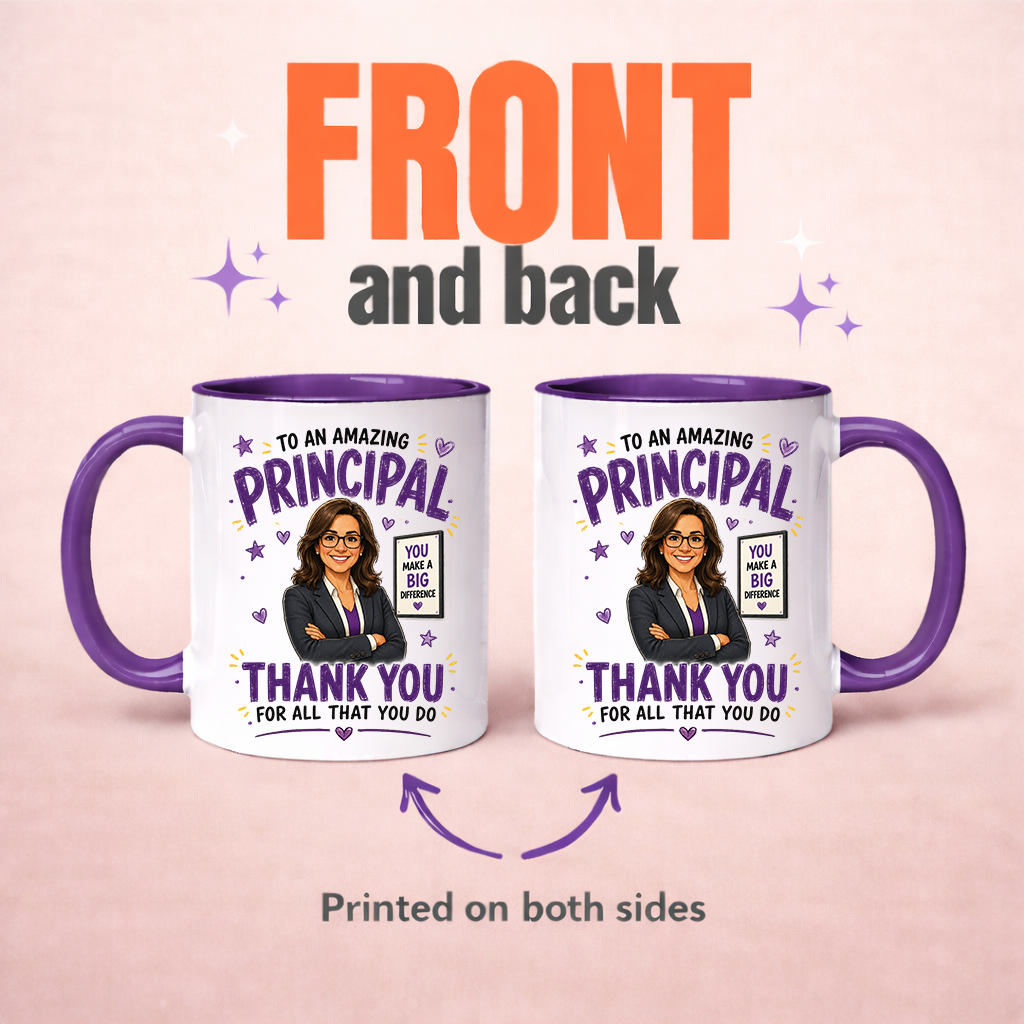 Principal Appreciation Mug | Thank You Principal Gift | School Principal Mug | End of School Year Present (Female)