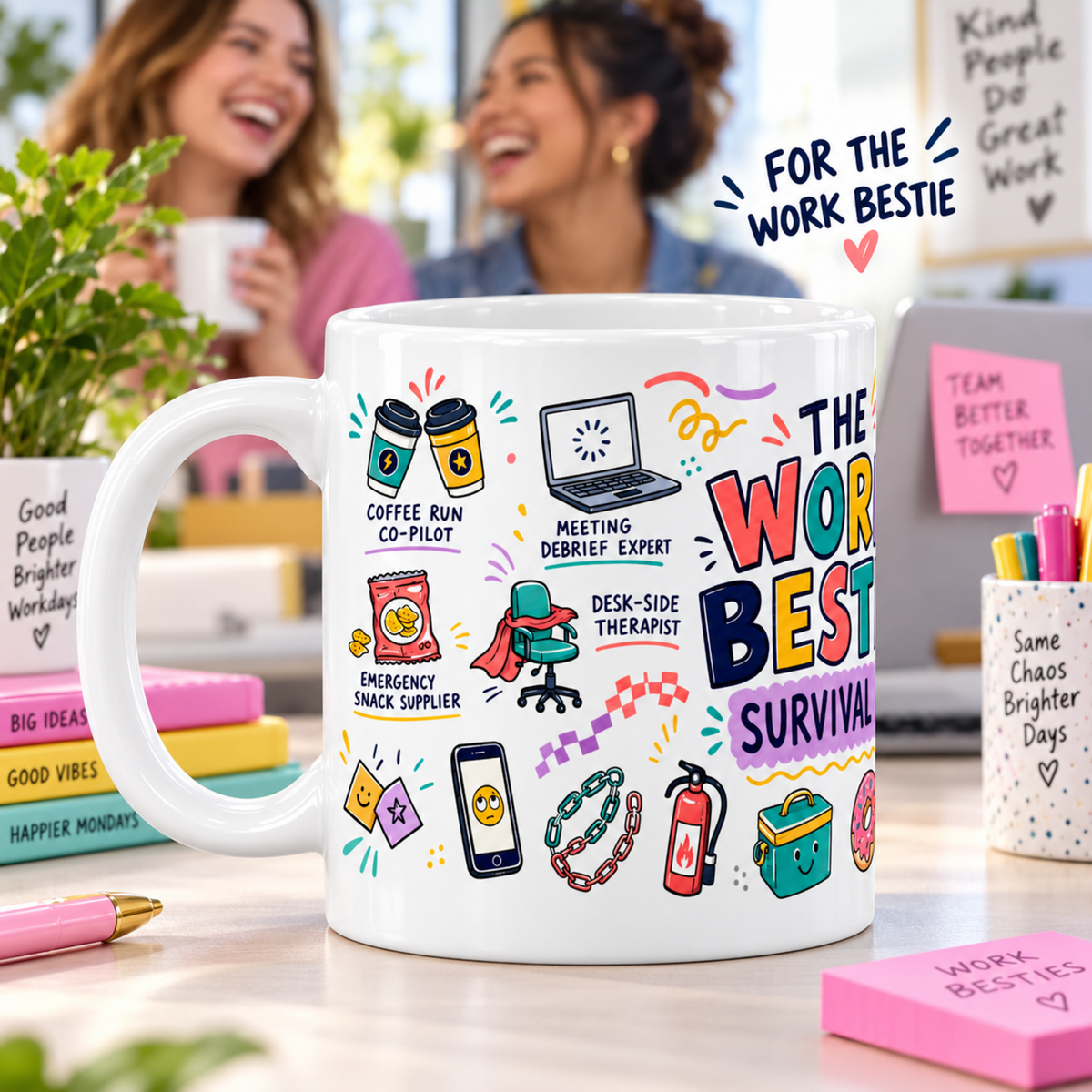 Work Bestie Mug | Funny Work Colleague Gift | Coworker Friendship Mug | Office Best Friend Gift | 11oz Ceramic Mug