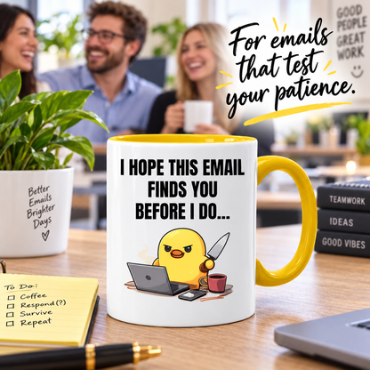 Funny Office Email Mug | Work Colleague Gift | Office Humour Coffee Mug | Coworker Secret Santa Gift | 11oz Ceramic Mug