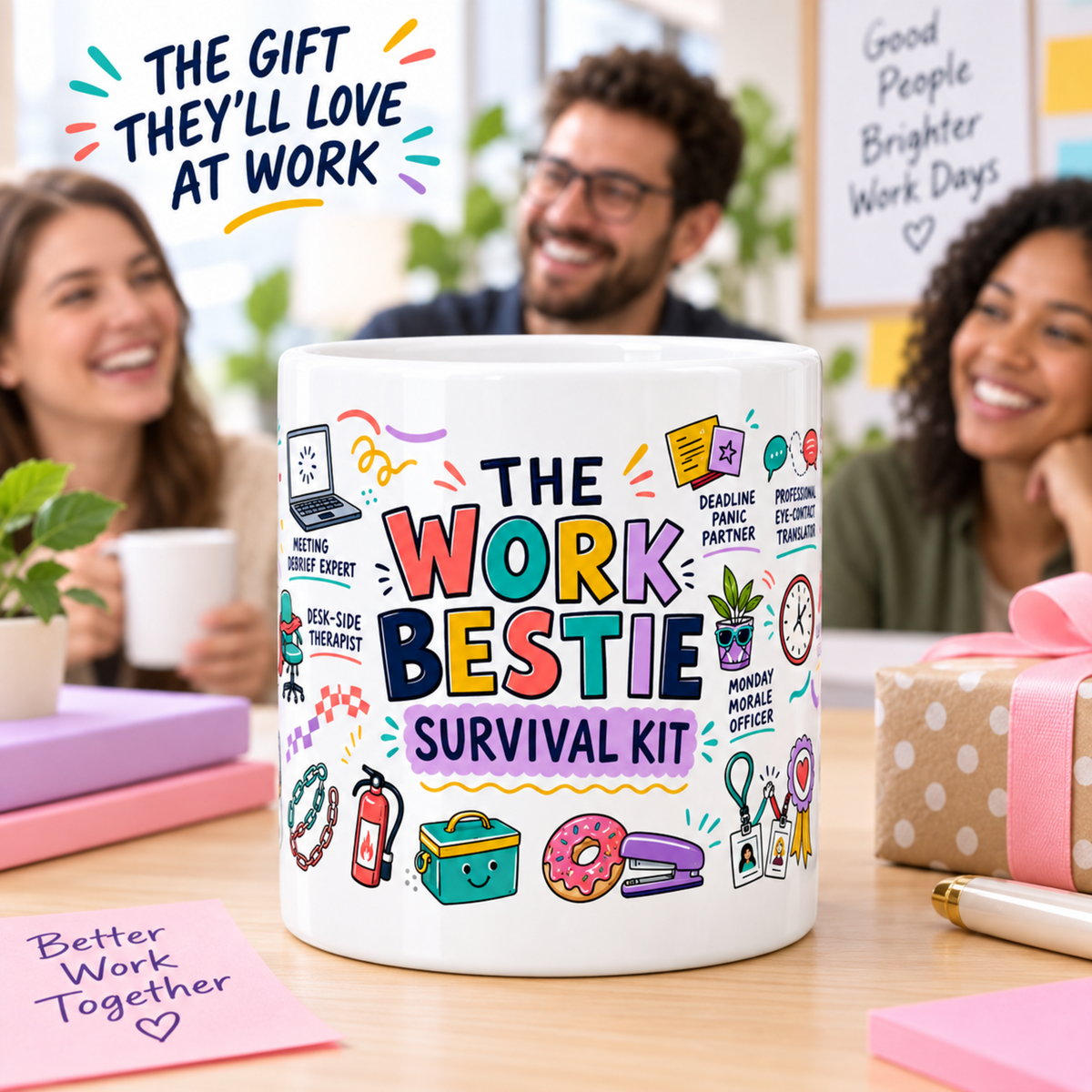 Work Bestie Mug | Funny Work Colleague Gift | Coworker Friendship Mug | Office Best Friend Gift | 11oz Ceramic Mug