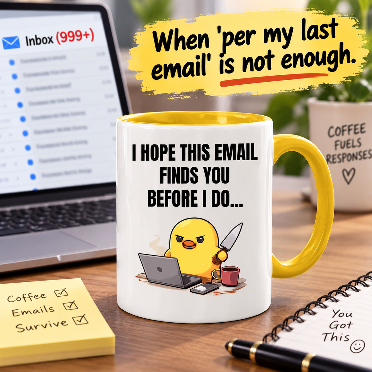 Funny Office Email Mug | Work Colleague Gift | Office Humour Coffee Mug | Coworker Secret Santa Gift | 11oz Ceramic Mug