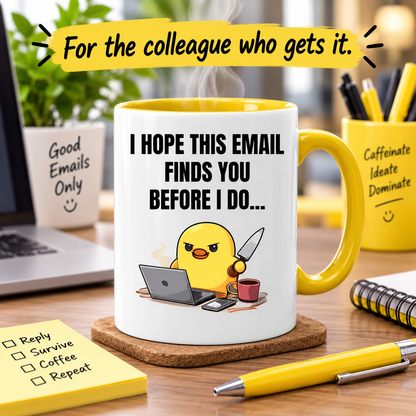 Funny Office Email Mug | Work Colleague Gift | Office Humour Coffee Mug | Coworker Secret Santa Gift | 11oz Ceramic Mug