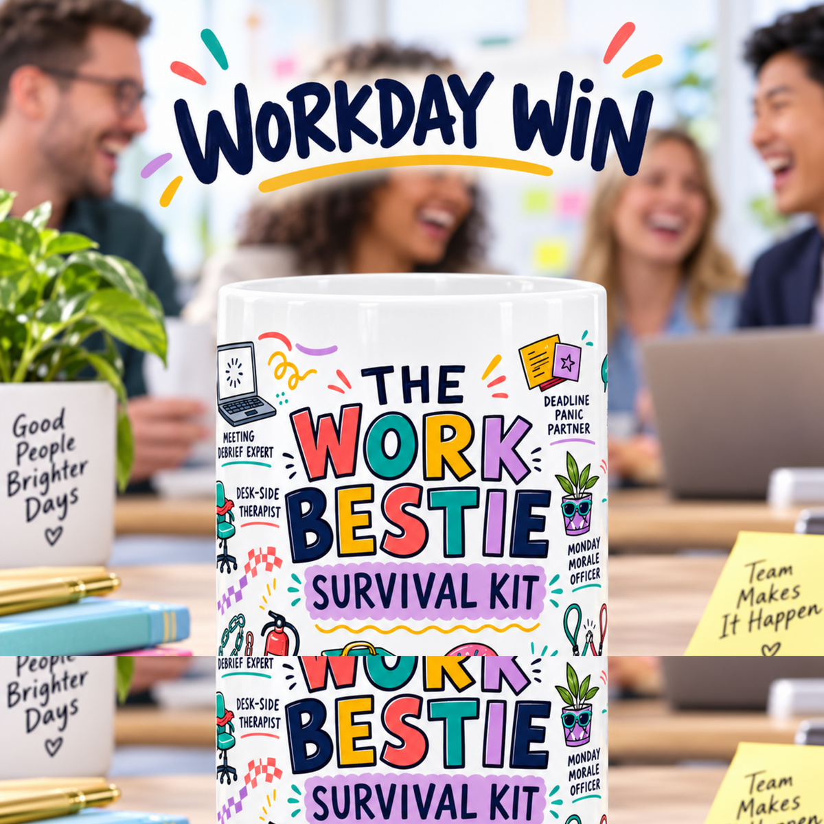 Work Bestie Mug | Funny Work Colleague Gift | Coworker Friendship Mug | Office Best Friend Gift | 11oz Ceramic Mug