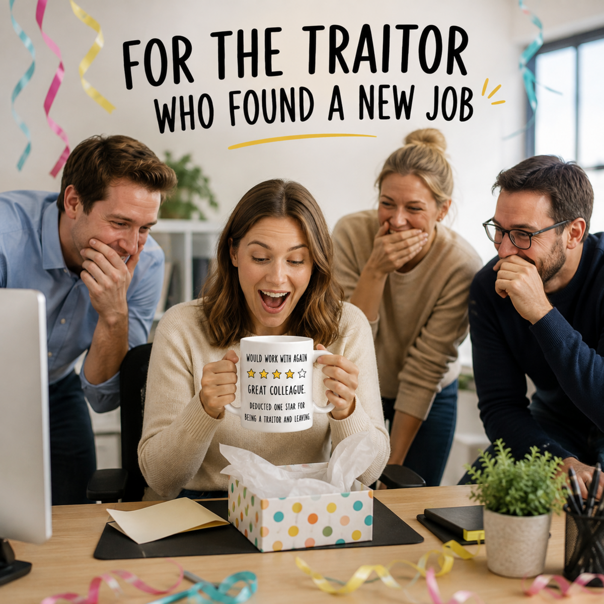 Would Work With Again Mug | Funny Colleague Leaving Gift | 4 Star Coworker Mug