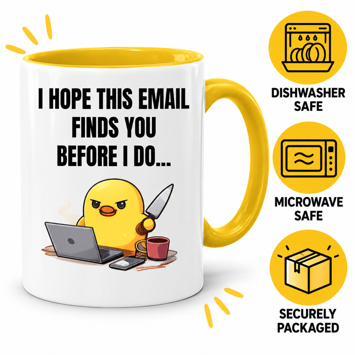 Funny Office Email Mug | Work Colleague Gift | Office Humour Coffee Mug | Coworker Secret Santa Gift | 11oz Ceramic Mug