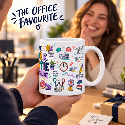Work Bestie Mug | Funny Work Colleague Gift | Coworker Friendship Mug | Office Best Friend Gift | 11oz Ceramic Mug