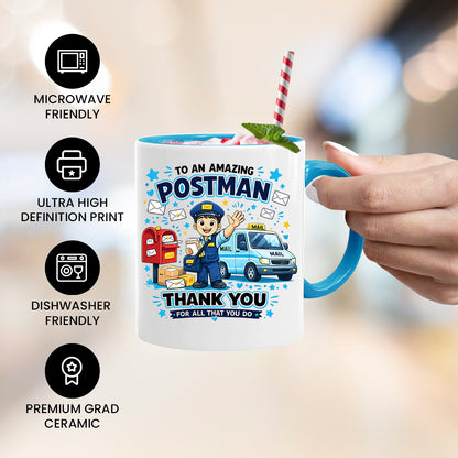 Postman Mug | Thank You Postman Gift | Mail Carrier Appreciation Mug | Postal Worker Coffee Mug | Delivery Driver Gift | 11oz Ceramic Mug