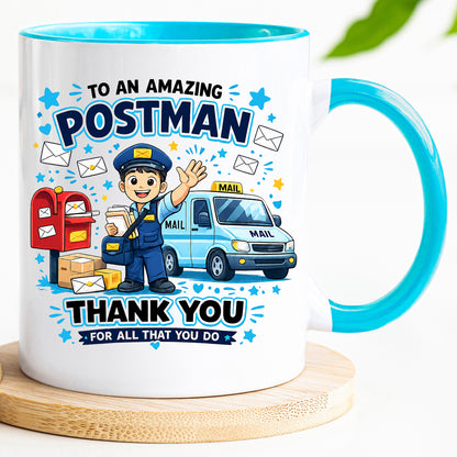 Postman Mug | Thank You Postman Gift | Mail Carrier Appreciation Mug | Postal Worker Coffee Mug | Delivery Driver Gift | 11oz Ceramic Mug
