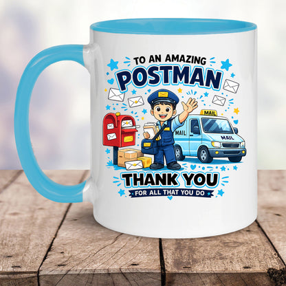 Postman Mug | Thank You Postman Gift | Mail Carrier Appreciation Mug | Postal Worker Coffee Mug | Delivery Driver Gift | 11oz Ceramic Mug