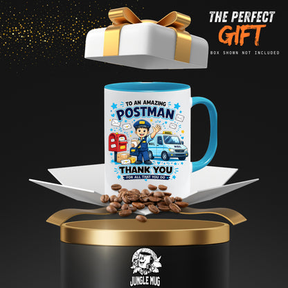 Postman Mug | Thank You Postman Gift | Mail Carrier Appreciation Mug | Postal Worker Coffee Mug | Delivery Driver Gift | 11oz Ceramic Mug