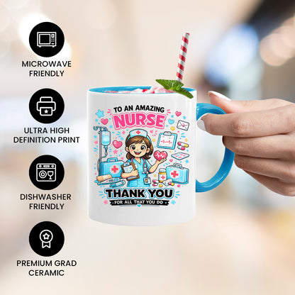 Nurse Mug | Thank You Nurse Gift | Nurse Appreciation Mug | Registered Nurse Coffee Mug | Healthcare Worker Gift | 11oz Ceramic Mug