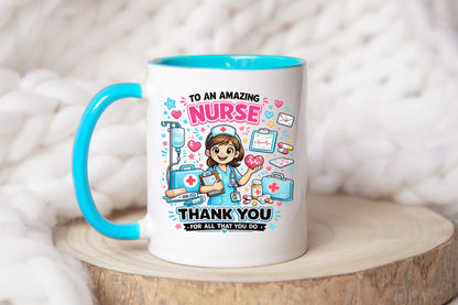 Nurse Mug | Thank You Nurse Gift | Nurse Appreciation Mug | Registered Nurse Coffee Mug | Healthcare Worker Gift | 11oz Ceramic Mug