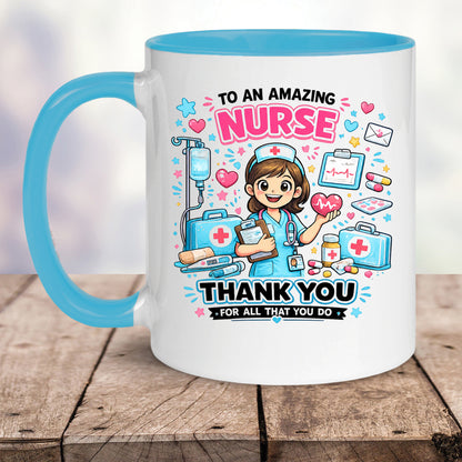 Nurse Mug | Thank You Nurse Gift | Nurse Appreciation Mug | Registered Nurse Coffee Mug | Healthcare Worker Gift | 11oz Ceramic Mug