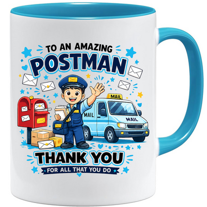 Postman Mug | Thank You Postman Gift | Mail Carrier Appreciation Mug | Postal Worker Coffee Mug | Delivery Driver Gift | 11oz Ceramic Mug