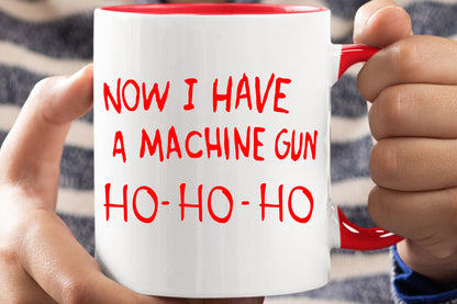 Die Hard Machine Gun Christmas Mug