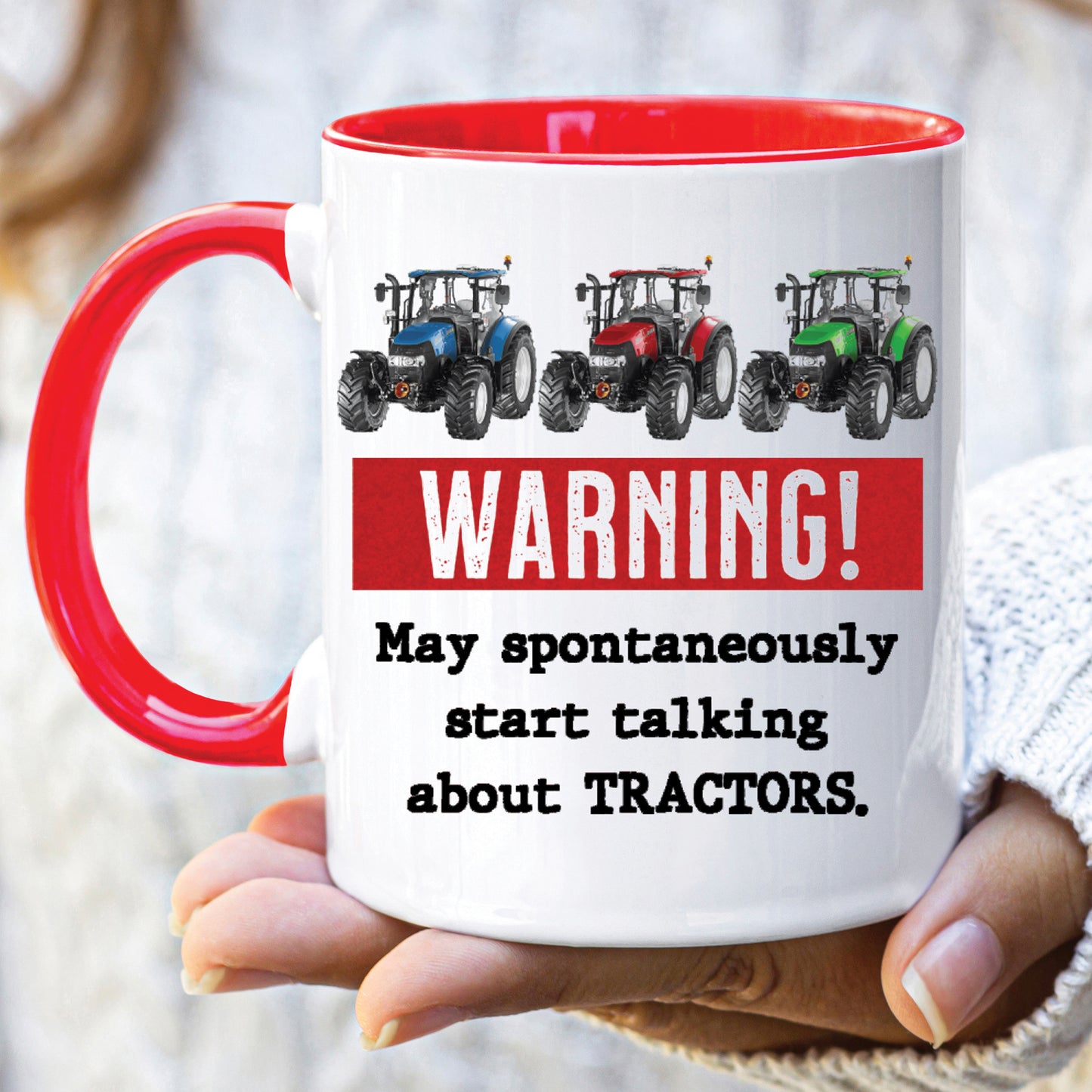 Warning Tractors - Novelty Gift Mug