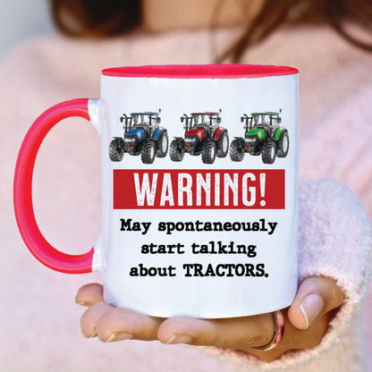 Warning Tractors - Novelty Gift Mug