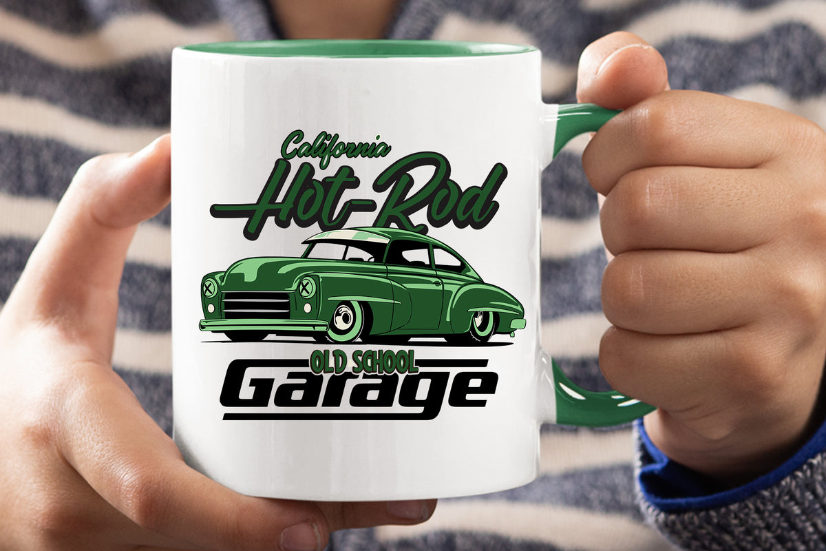 California Hot Rod Garage Mug | Gift for Car Lovers