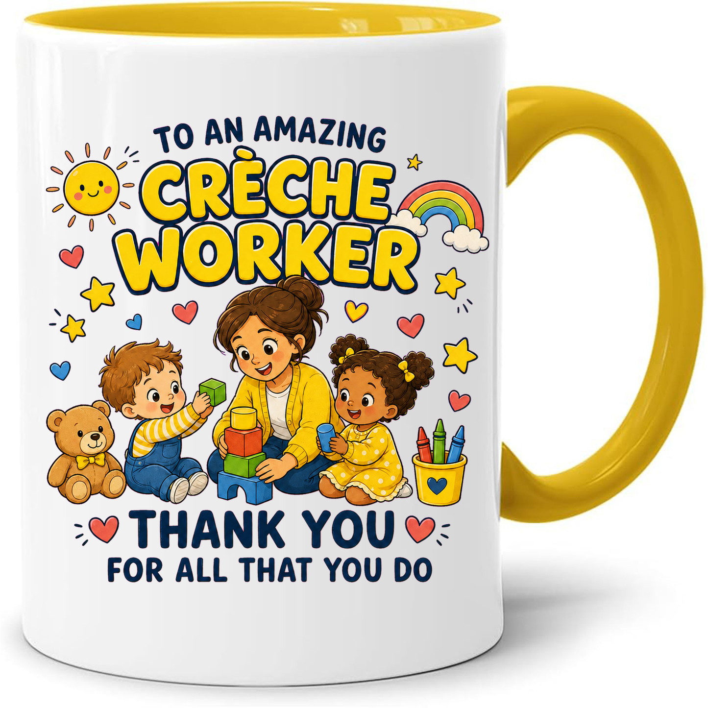 Creche Worker Mug | Thank You Creche Worker Gift | Nursery Staff Appreciation Mug | Childcare Coffee Mug | 11oz Ceramic Gift