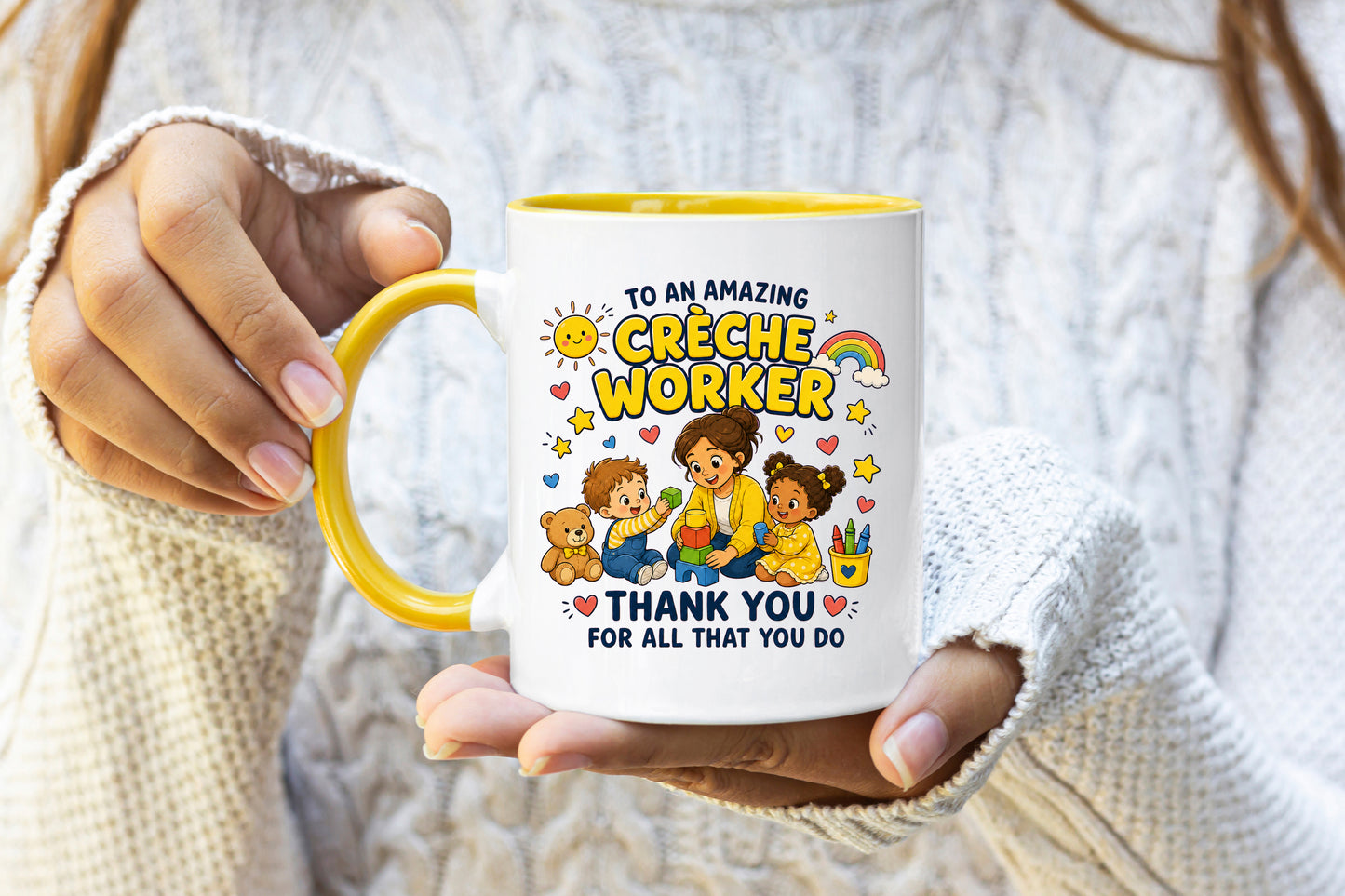 Creche Worker Mug | Thank You Creche Worker Gift | Nursery Staff Appreciation Mug | Childcare Coffee Mug | 11oz Ceramic Gift