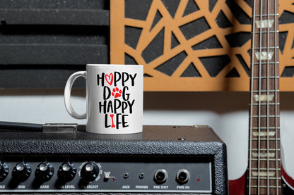Happy Dog Happy Life Mug | Gift for Dog Lovers