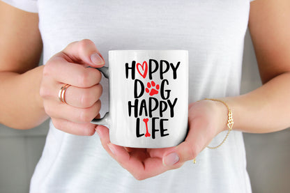Happy Dog Happy Life Mug | Gift for Dog Lovers
