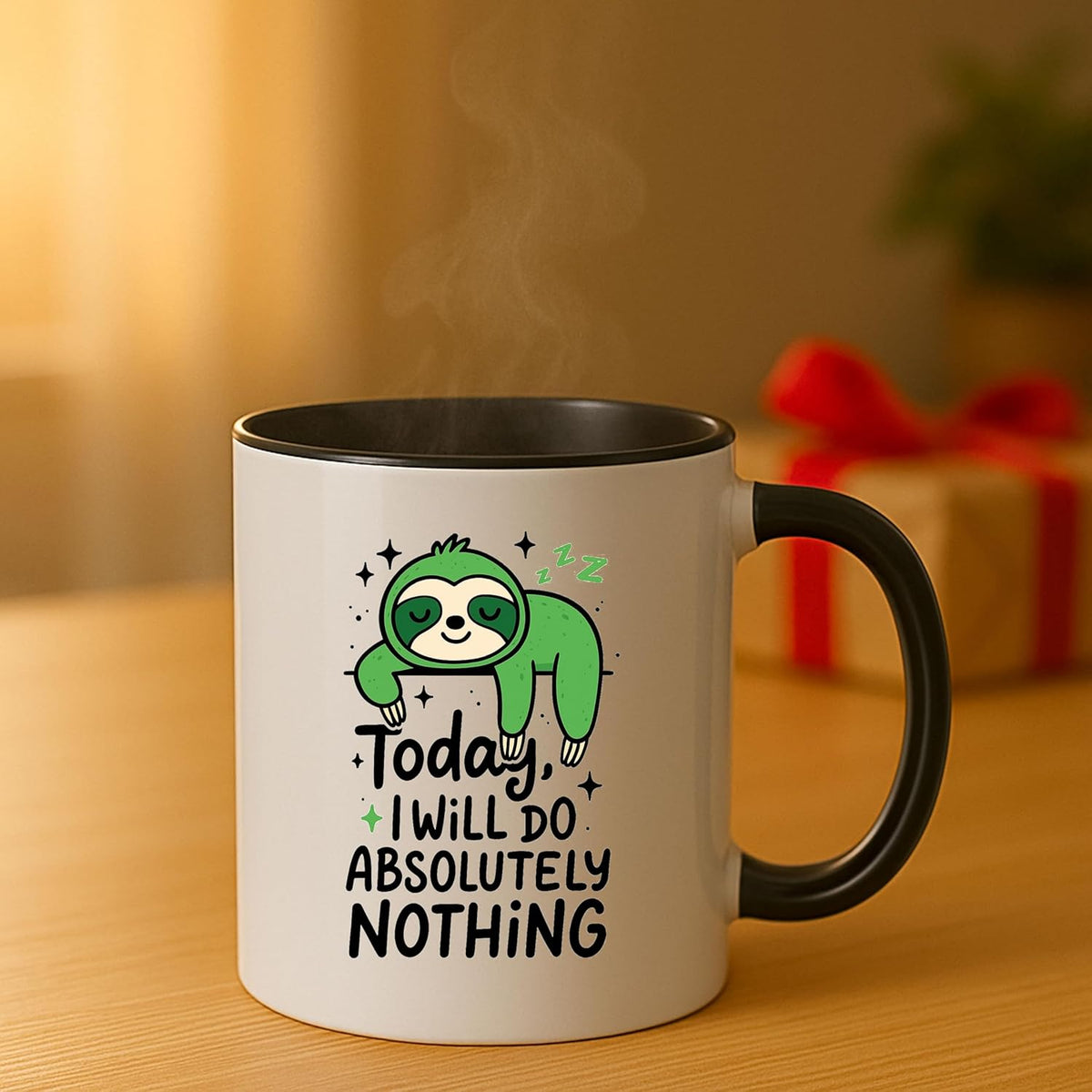 Funny Sloth Mug | Today I Will Do Absolutely Nothing | Lazy Day Gift