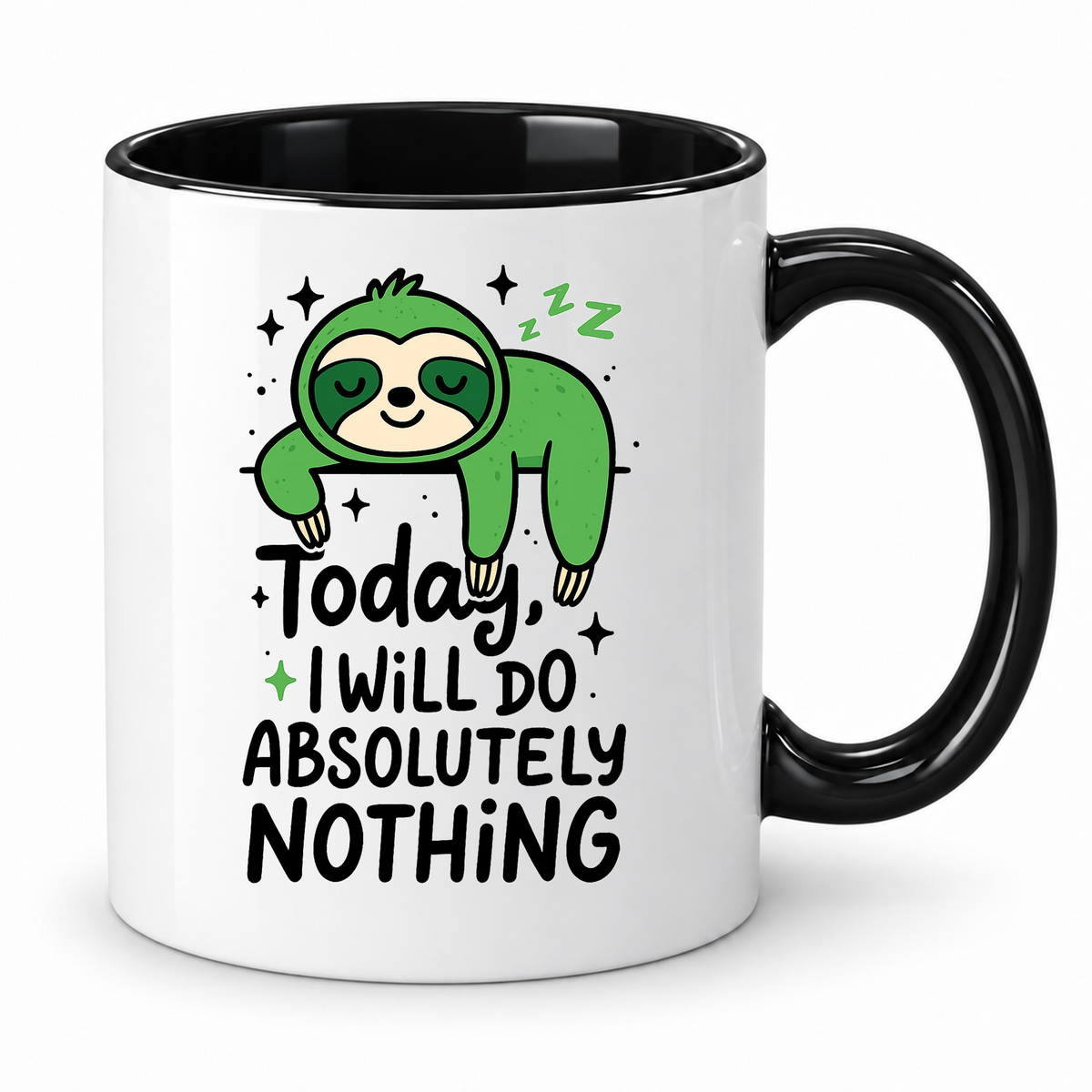 Funny Sloth Mug | Today I Will Do Absolutely Nothing | Lazy Day Gift