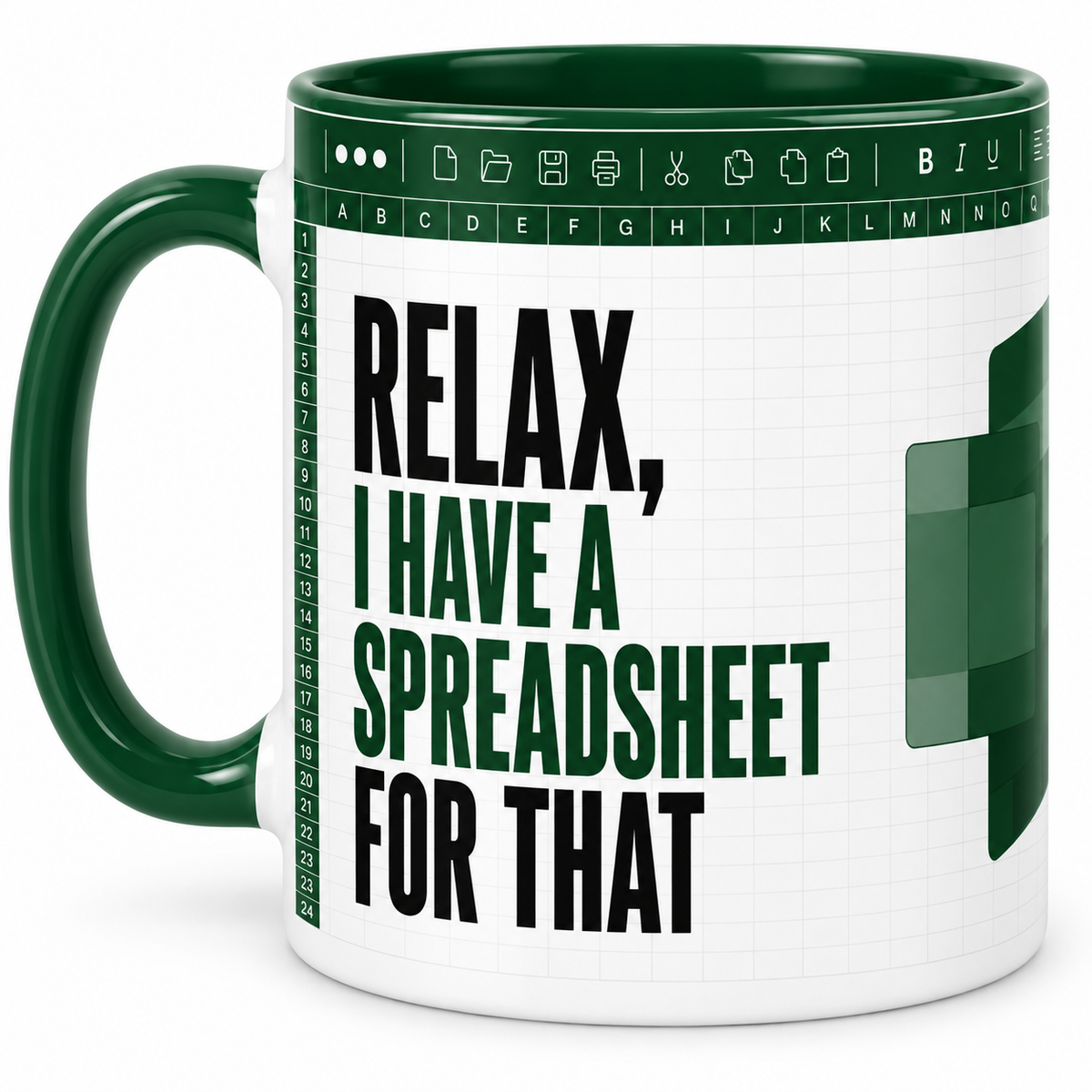 Funny Spreadsheet Mug | Excel Office Humour Gift | Accountant Work Colleague Mug | 11oz Ceramic Mug