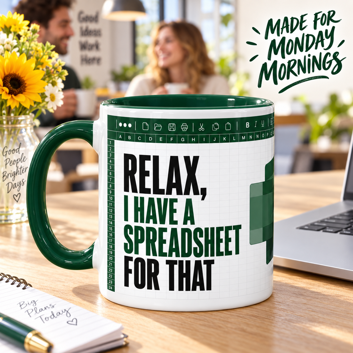 Funny Spreadsheet Mug | Excel Office Humour Gift | Accountant Work Colleague Mug | 11oz Ceramic Mug