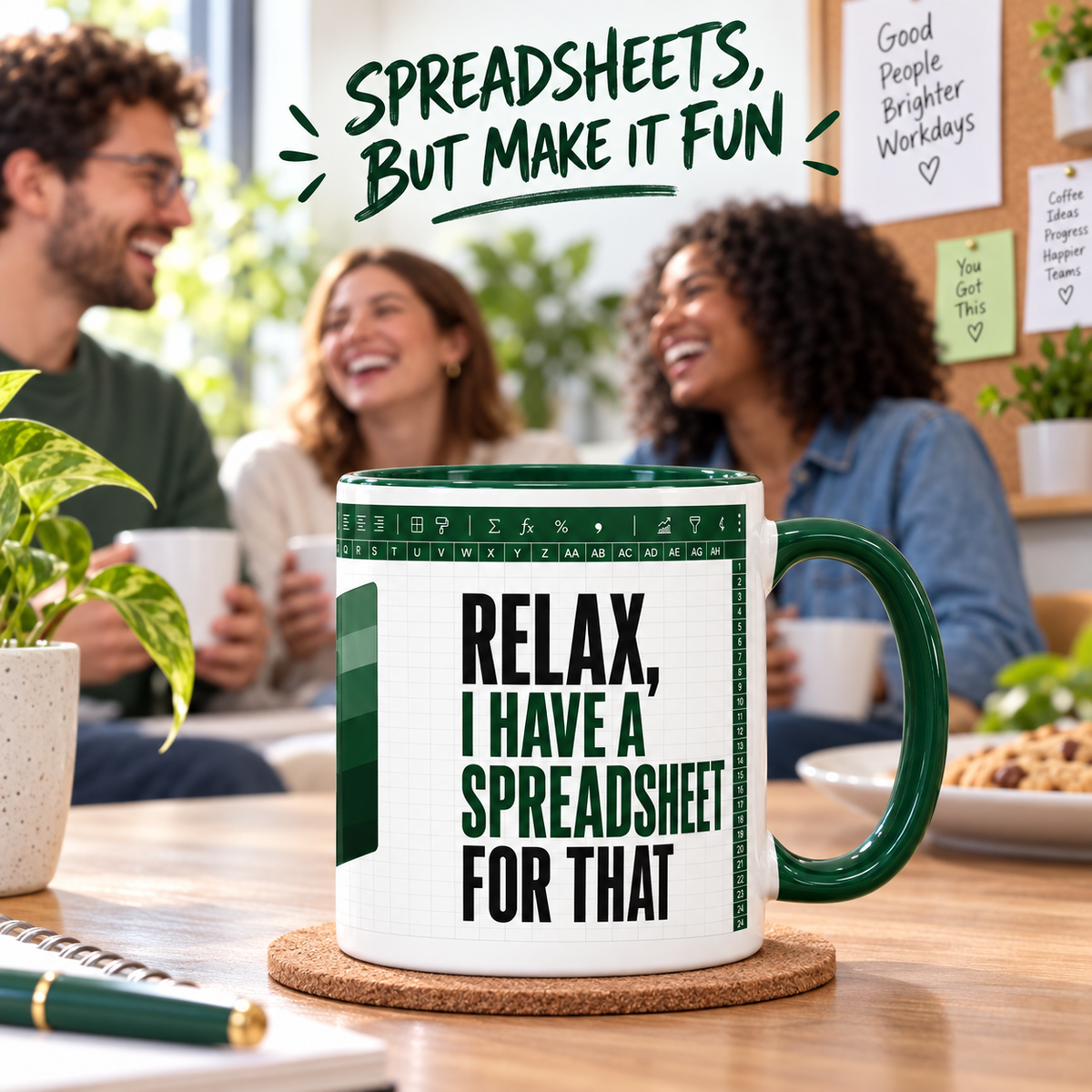 Funny Spreadsheet Mug | Excel Office Humour Gift | Accountant Work Colleague Mug | 11oz Ceramic Mug