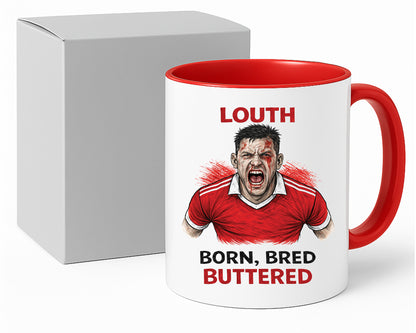 Gaelic Warrior Born Bred Buttered Louth mug – 11oz ceramic mug