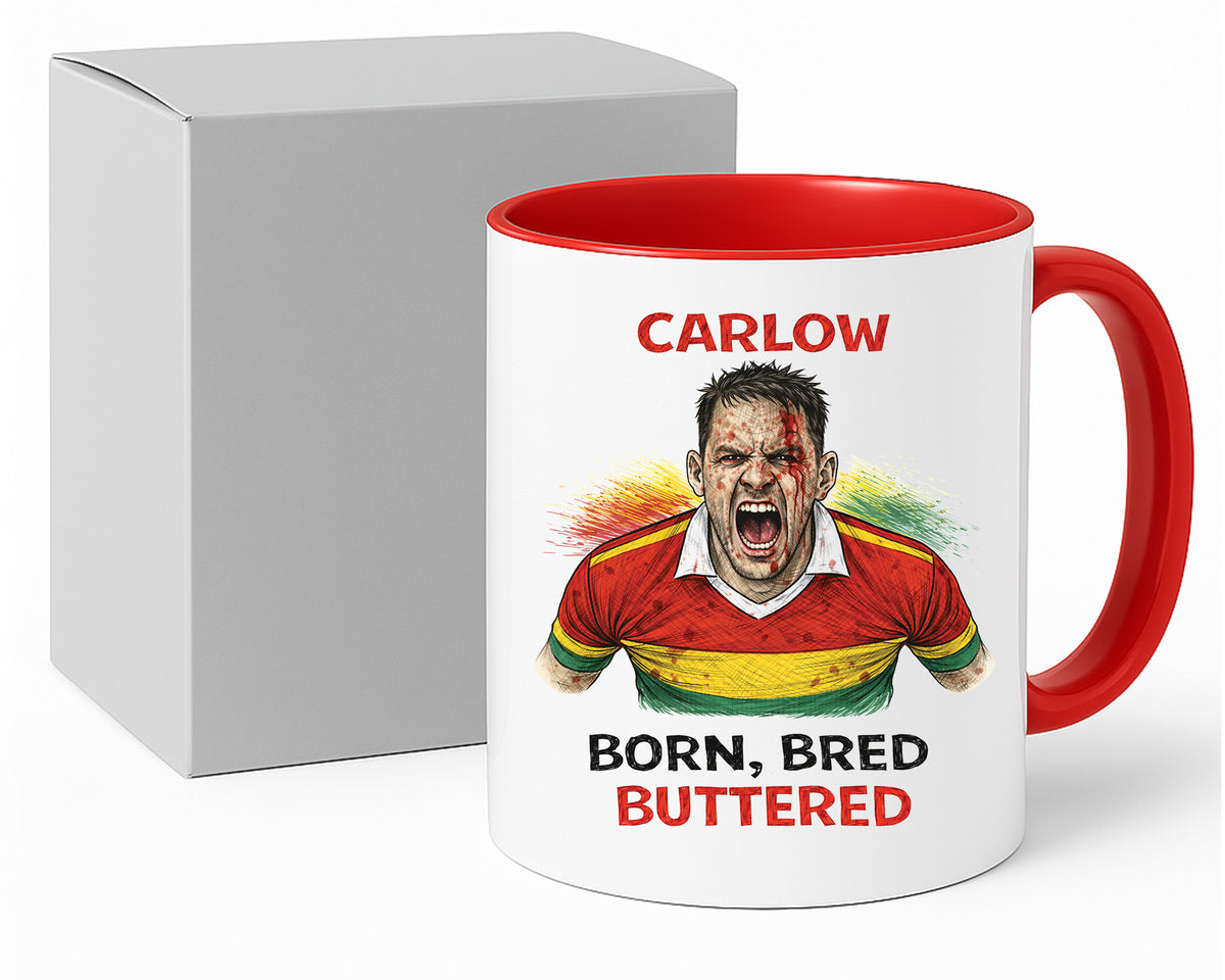 Gaelic Warrior Born Bred Buttered Carlow mug – 11oz ceramic mug