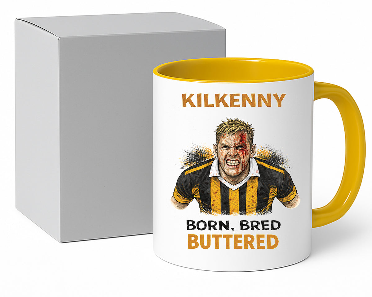 Gaelic Warrior Born Bred Buttered Kilkenny mug – 11oz ceramic mug