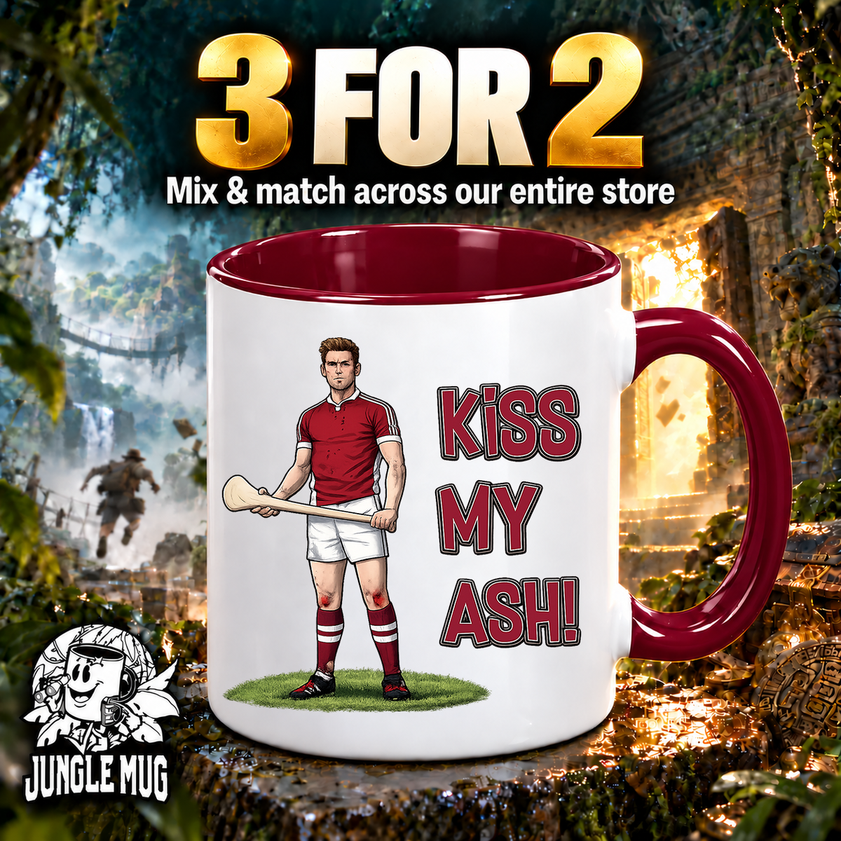 Galway Hurling Mug | Kiss My Ash Funny Galway Gift