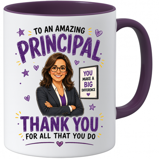 Principal Appreciation Mug | Thank You Principal Gift | School Principal Mug | End of School Year Present (Female)