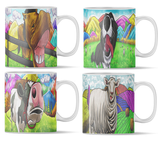 Farm Animals Novelty Mug Set