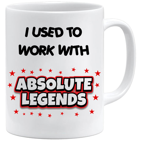 Work Leaving Gifts mug – 11oz ceramic mug on a plain white background