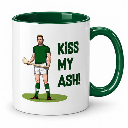 Kiss My Ash Mug – Funny Hurling Gift – Gift for Hurlers