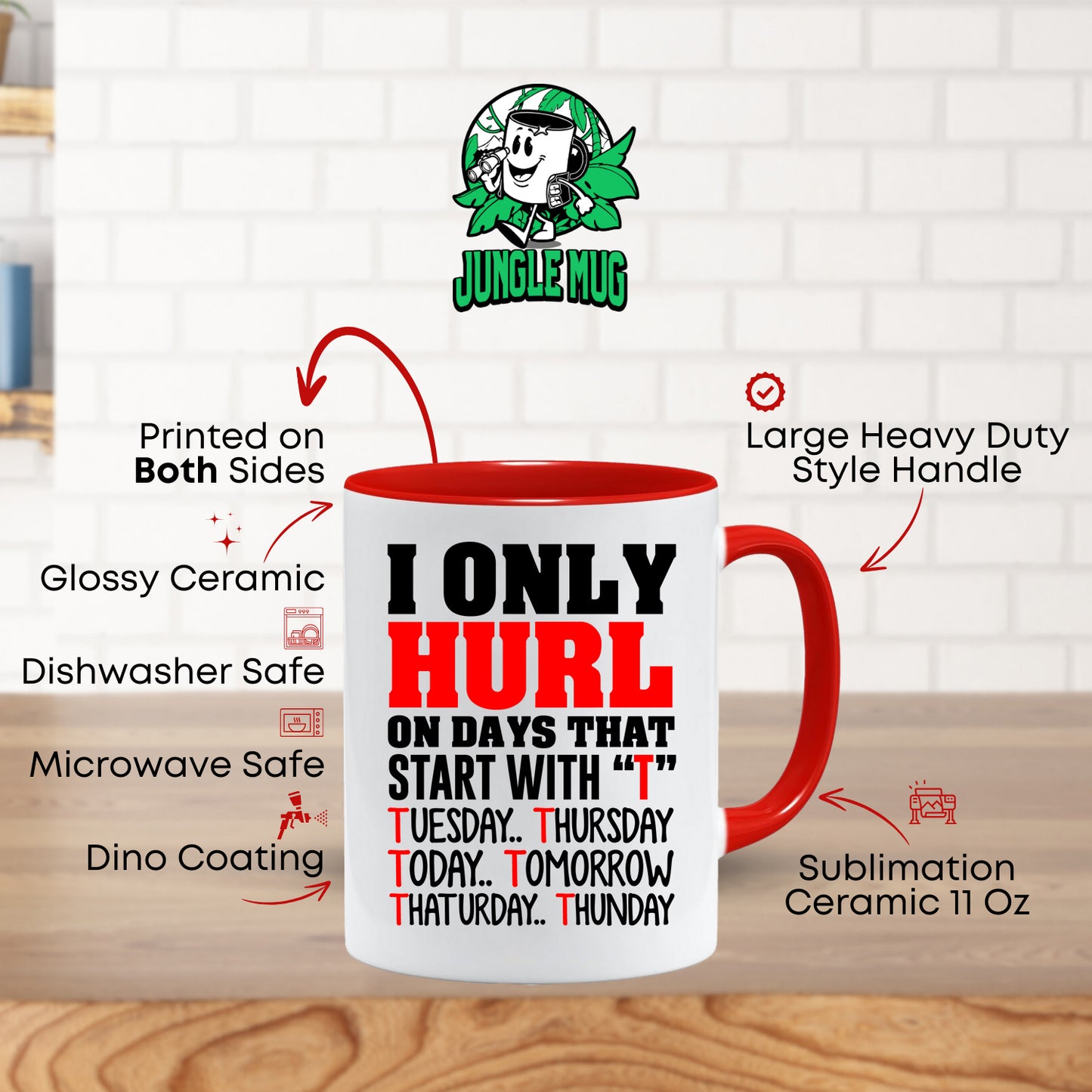 Funny Hurling Gift – Only Hurl on Days That Start With T