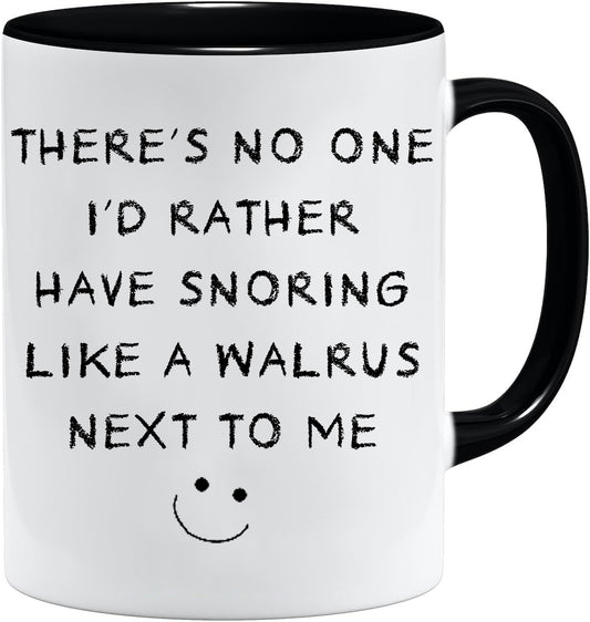 Snoring Walrus mug – 11oz ceramic mug on a plain white background