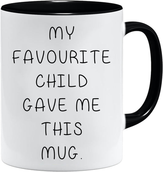 Favourite Child mug – 11oz ceramic mug on a plain white background