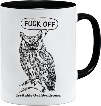 Irritable Owl Syndrome mug – 11oz ceramic mug on a plain white background